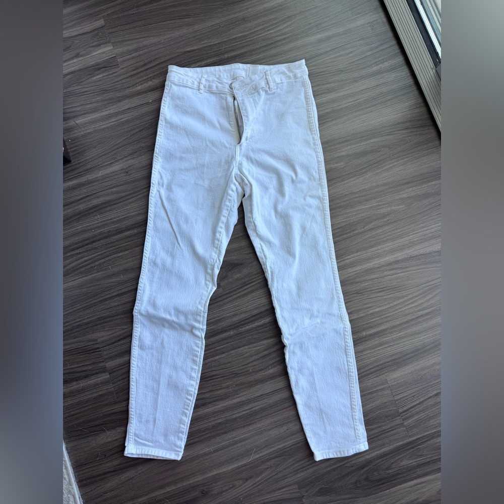 H&M White Slim Stretch Skinny Jeans | Size 27